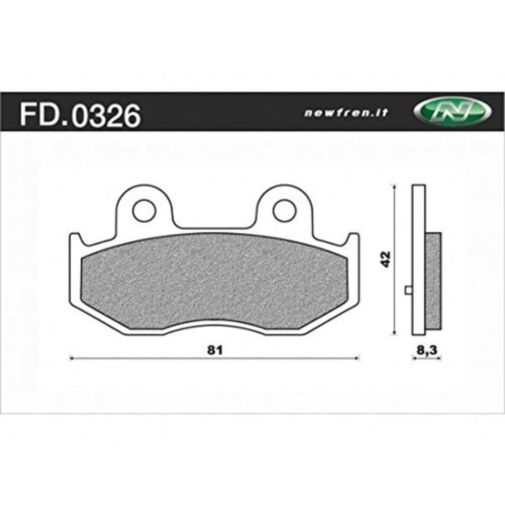 New NEWFREN Rear Brake Pad - Scooter Elite Sintered For SUZUKI 1-FD0326-SE