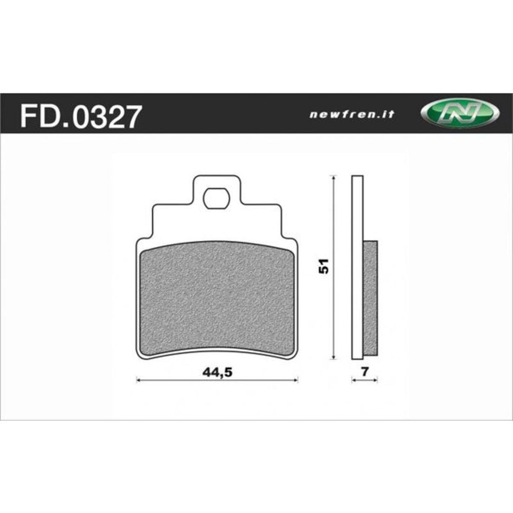 New NEWFREN Rear Brake Pad - Off Road ATV Organic For KYMCO 1-FD0327-BV