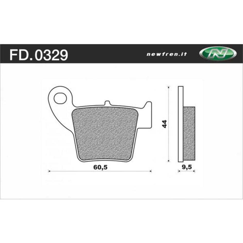 New NEWFREN Rear Brake Pad - Off Road Dirt Race Sintered 1-FD0329-X01