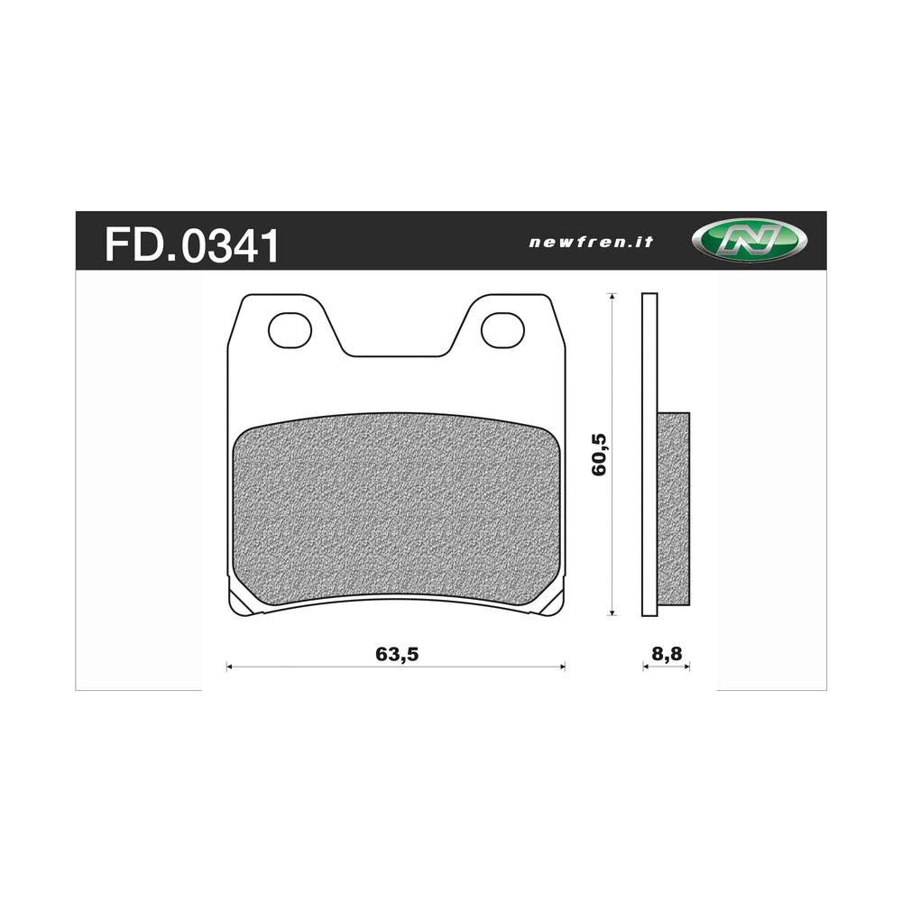 New NEWFREN Rear Brake Pad - Road Touring Organic For YAMAHA 1-FD0341-BT