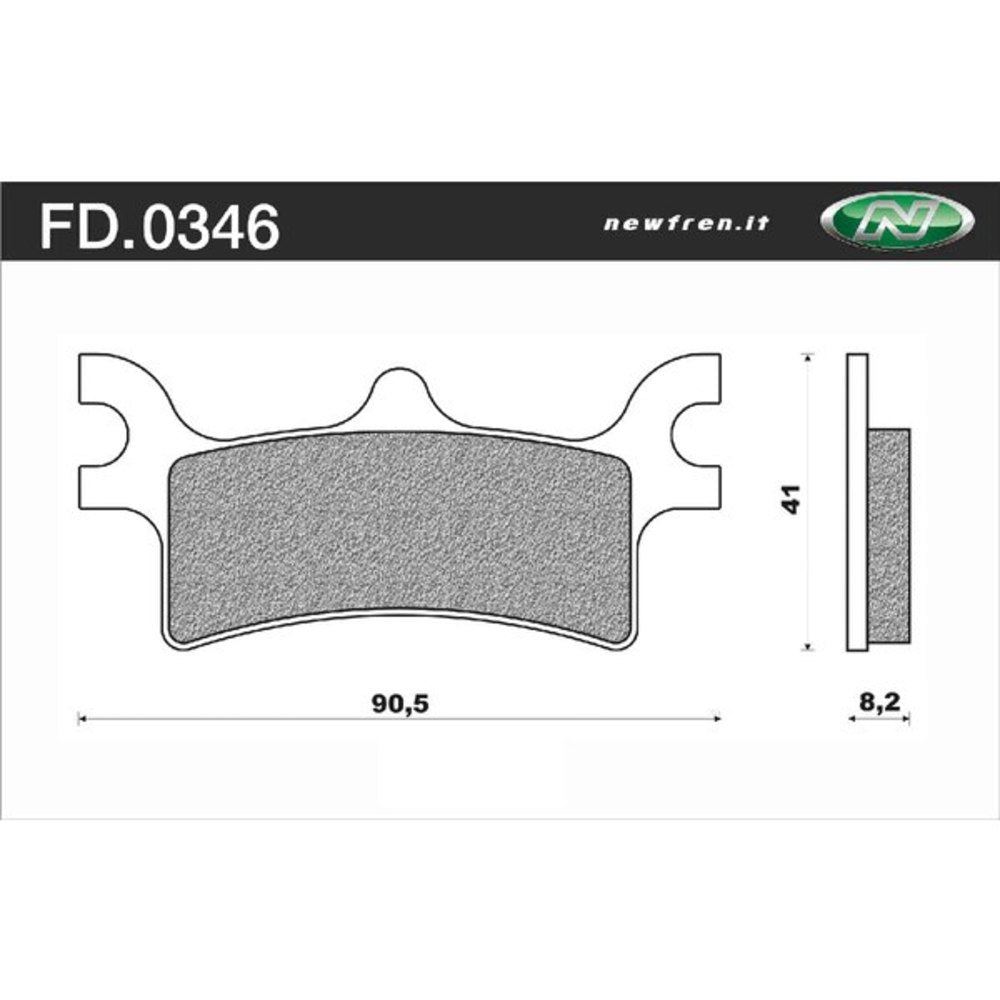 New NEWFREN Rear Brake Pad - Off Road ATV Sintered For POLARIS 1-FD0346-SV