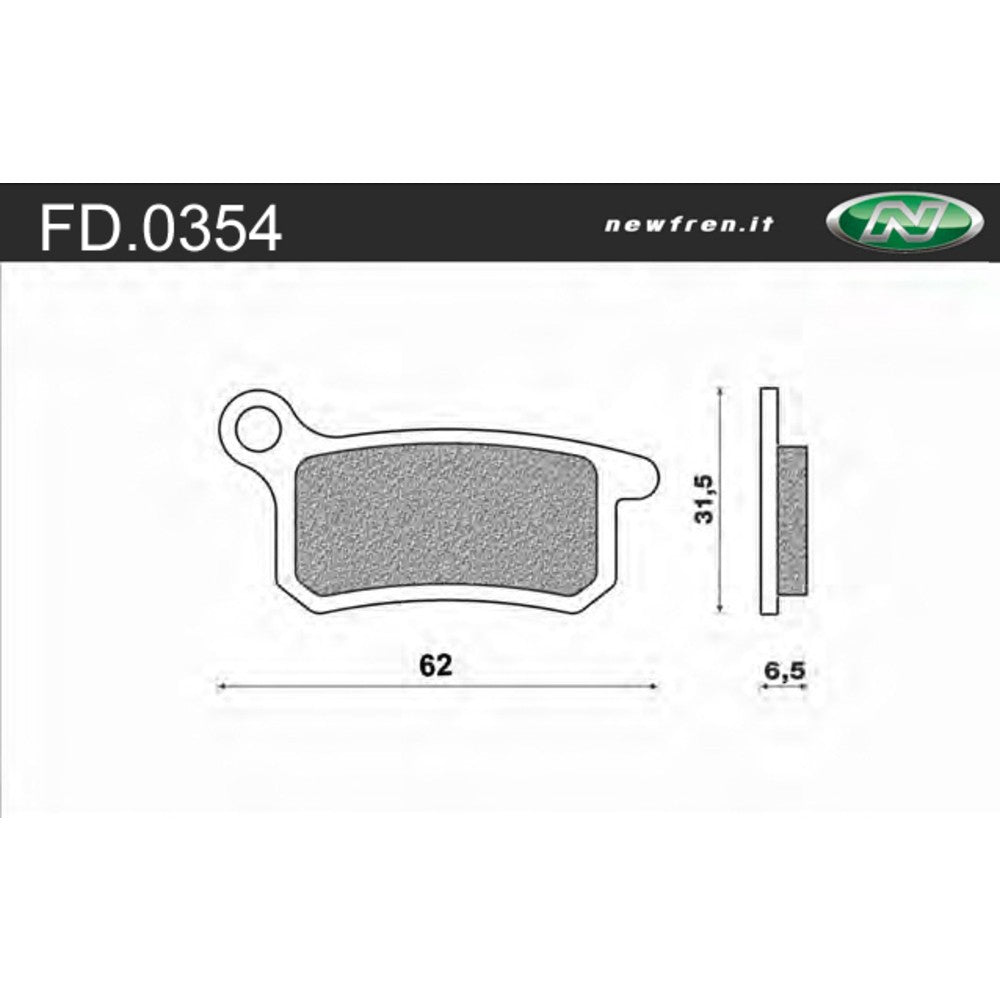 New NEWFREN Dirt Sintered Brake Pad - Front For HUSQVARNA CR65, TC65 1-FD0354-SD