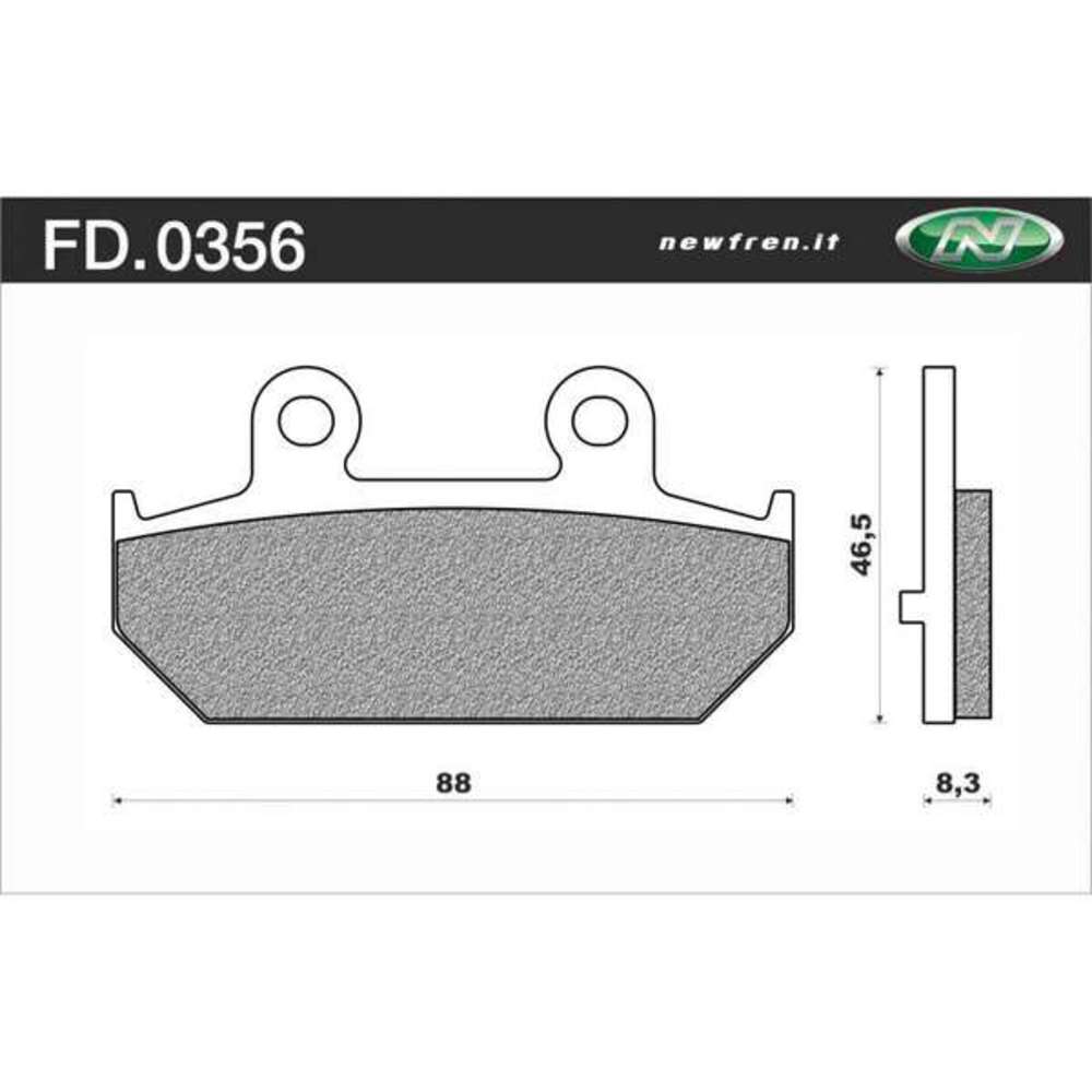 New NEWFREN Rear Brake Pad - Scooter Elite Organic For SUZUKI 1-FD0356-BE