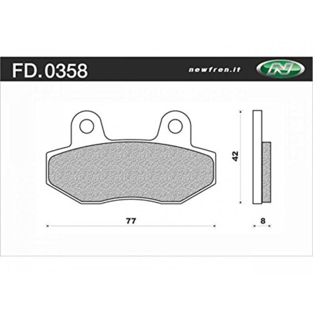 New NEWFREN Rear Brake Pad - Touring Organic For HYOSUNG 1-FD0358-BT