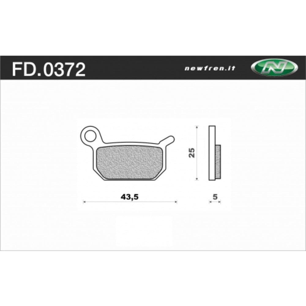 New NEWFREN Dirt Sintered Brake Pad - Front For HUSQVARNA 1-FD0372-SD