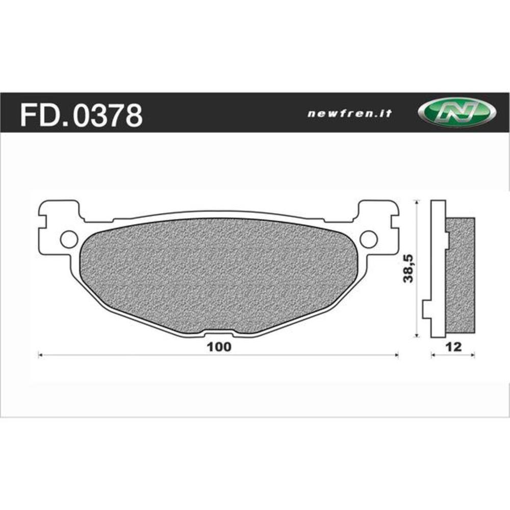 New NEWFREN Rear Brake Pad - Scooter Elite Sintered For YAMAHA 1-FD0378-SE