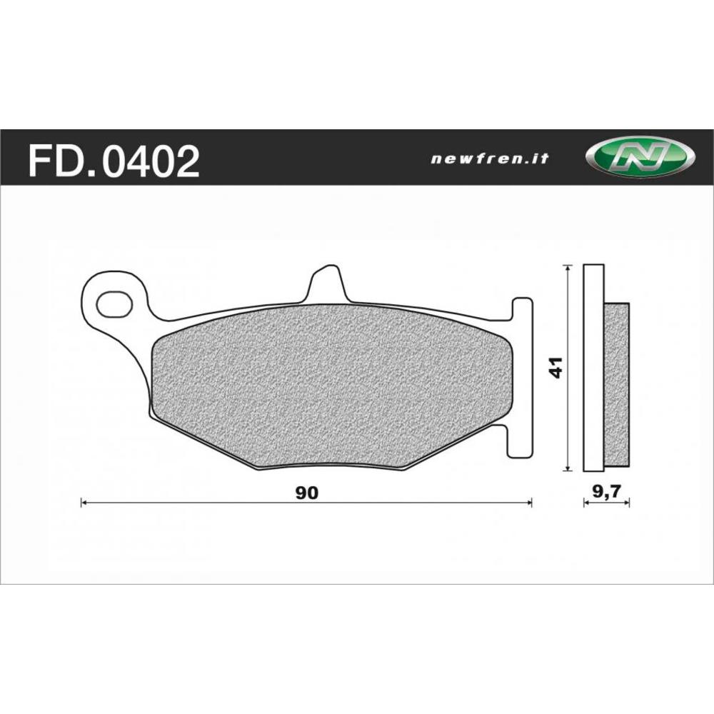 New NEWFREN Rear Brake Pad - Organic Touring For SUZUKI 1-FD0402-BT