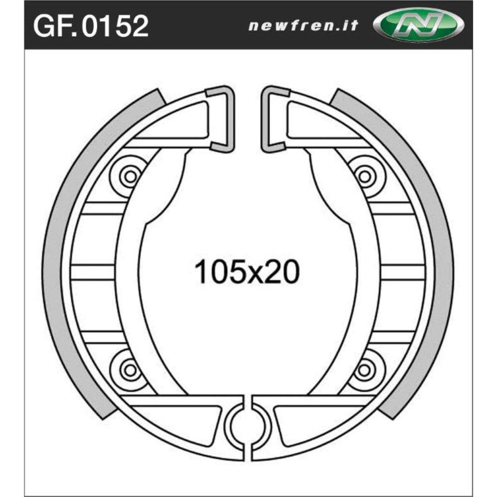 New NEWFREN Brake Shoe For PIAGGIO/VESPA SI50, BOSS 50, CIAO 50 1-GF0152