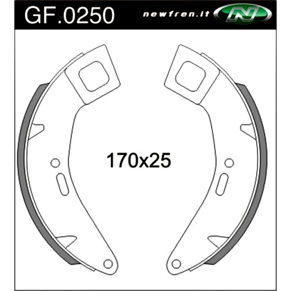 New NEWFREN Brake Shoe For PIAGGIO/VESPA CORSA 200 1-GF0250