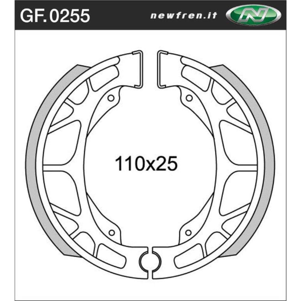 New NEWFREN Rear Brake shoe For BENELLI, HUSQVARNA, MALAGUTI 1-GF0255