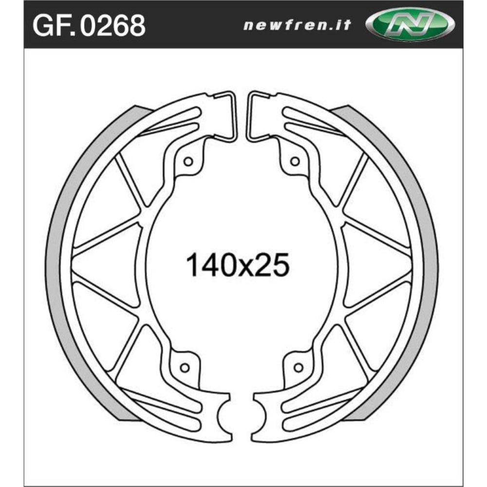 New NEWFREN Rear Brake shoe For APRILIA, DERBI, ITALJET, PIAGGIO/VESPA 1-GF0268