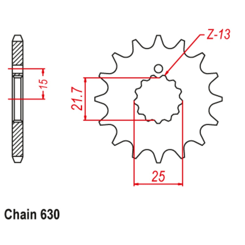 New SUPERSPROX 15T Sprocket - Front For KAWASAKI, SUZUKI 10-001-15