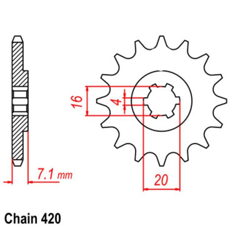 New SUPERSPROX 14T Sprocket - Front For SUZUKI RM80 10-047-14