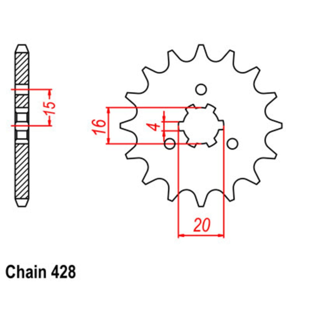 New SUPERSPROX 14T Sprocket - Front For KAWASAKI 10-066-14