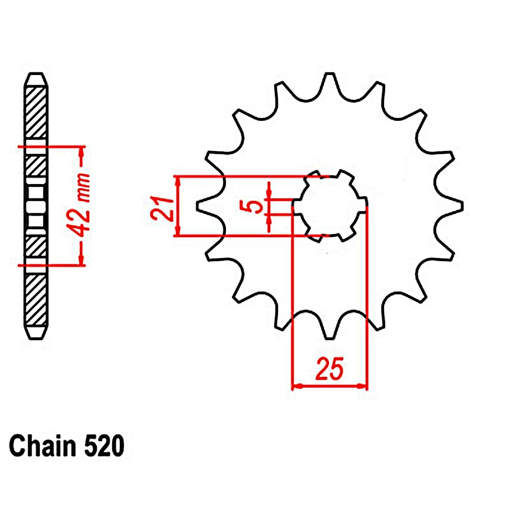 New SUPERSPROX 17T Sprocket - Front For SCORPA SY250, SY250R 10-0Y1-17