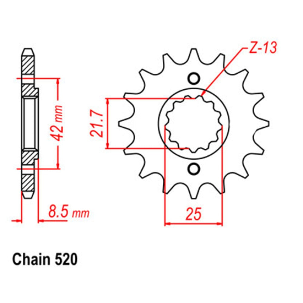 New SUPERSPROX 14T Sprocket - Front For POLARIS, SUZUKI 10-103-14