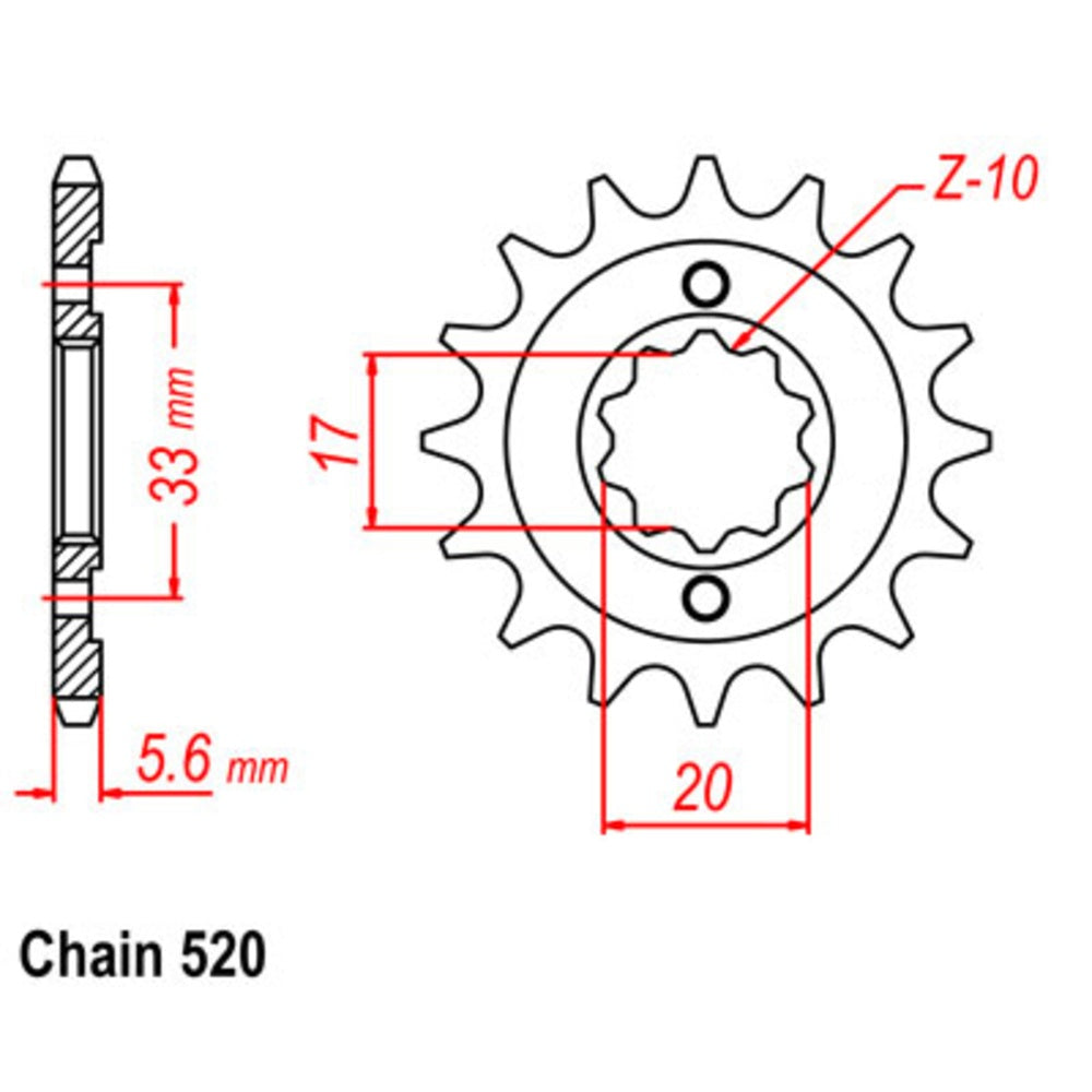 New SUPERSPROX 13T Sprocket - Front For KAWASAKI KX250F 10-113-13