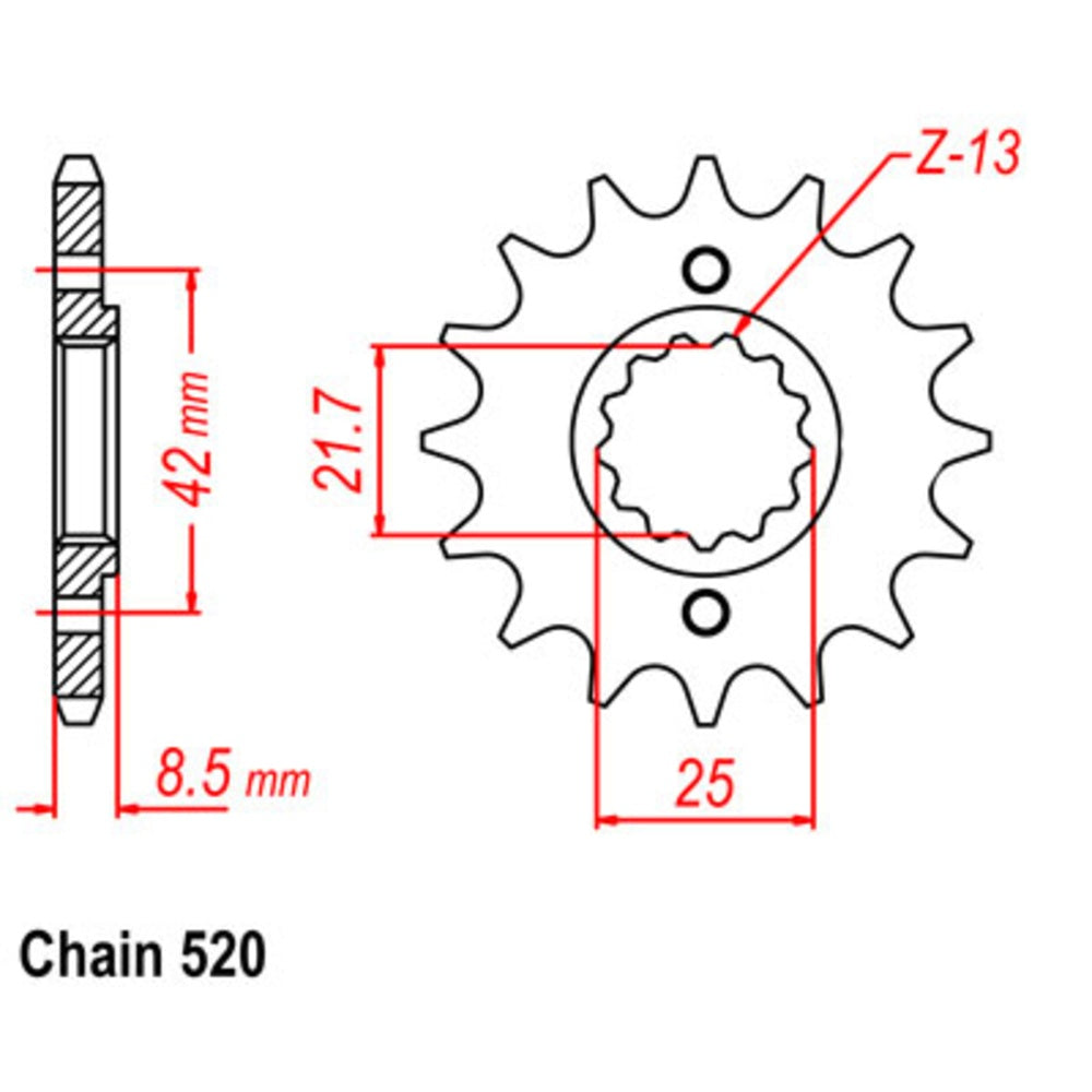 New SUPERSPROX 14T Sprocket - Front For KAWASAKI 10-126-14