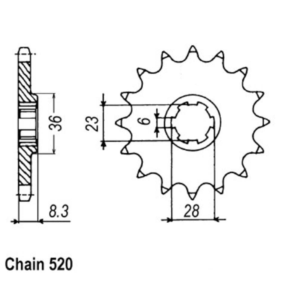 New SUPERSPROX 15T Sprocket - Front For SUZUKI LT500, RM500 10-142-15