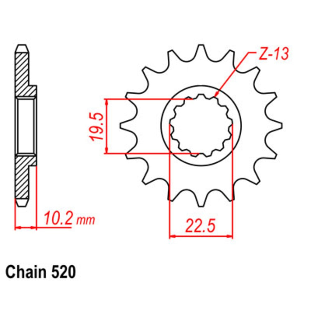 New SUPERSPROX 12T Sprocket - Front For CCM, KAWASAKI, SUZUKI 10-143-12