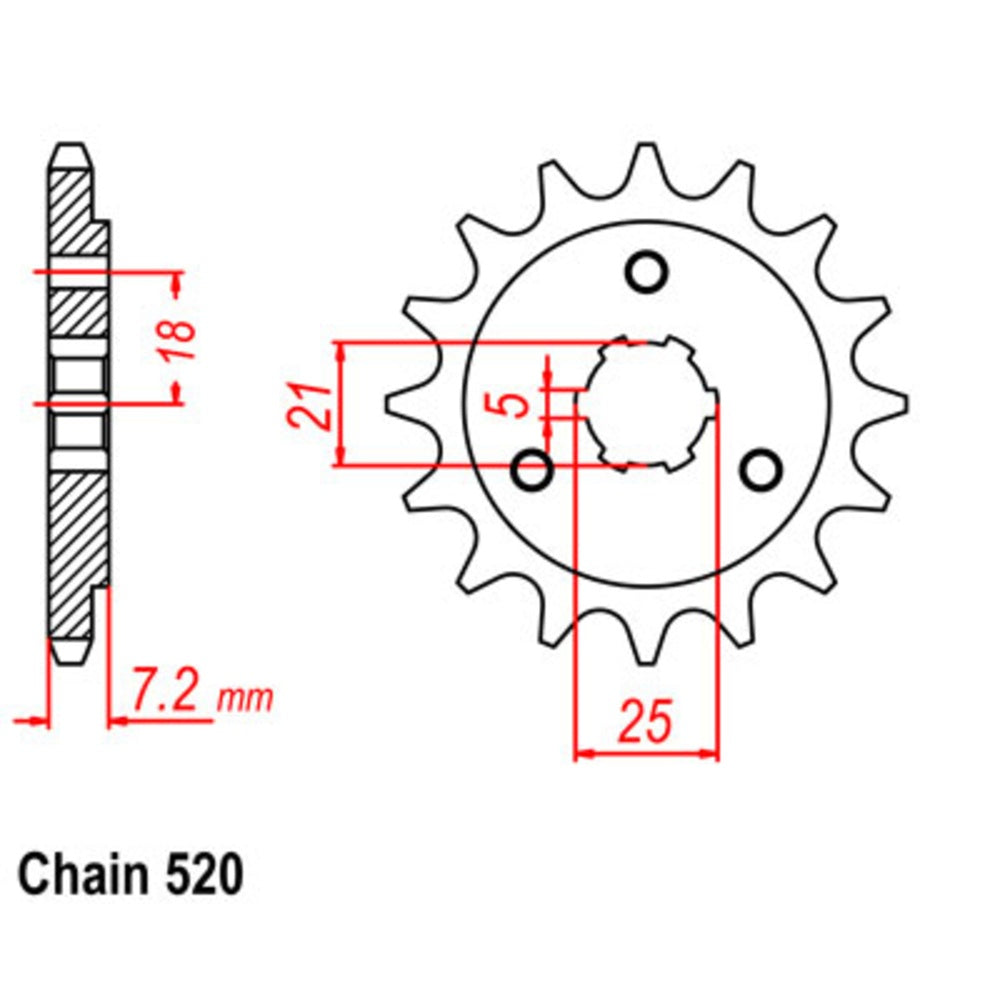 New SUPERSPROX 15TSuzuki Sprocket - Front For CCM 644DS, R30 SM DR650 10-14A-15