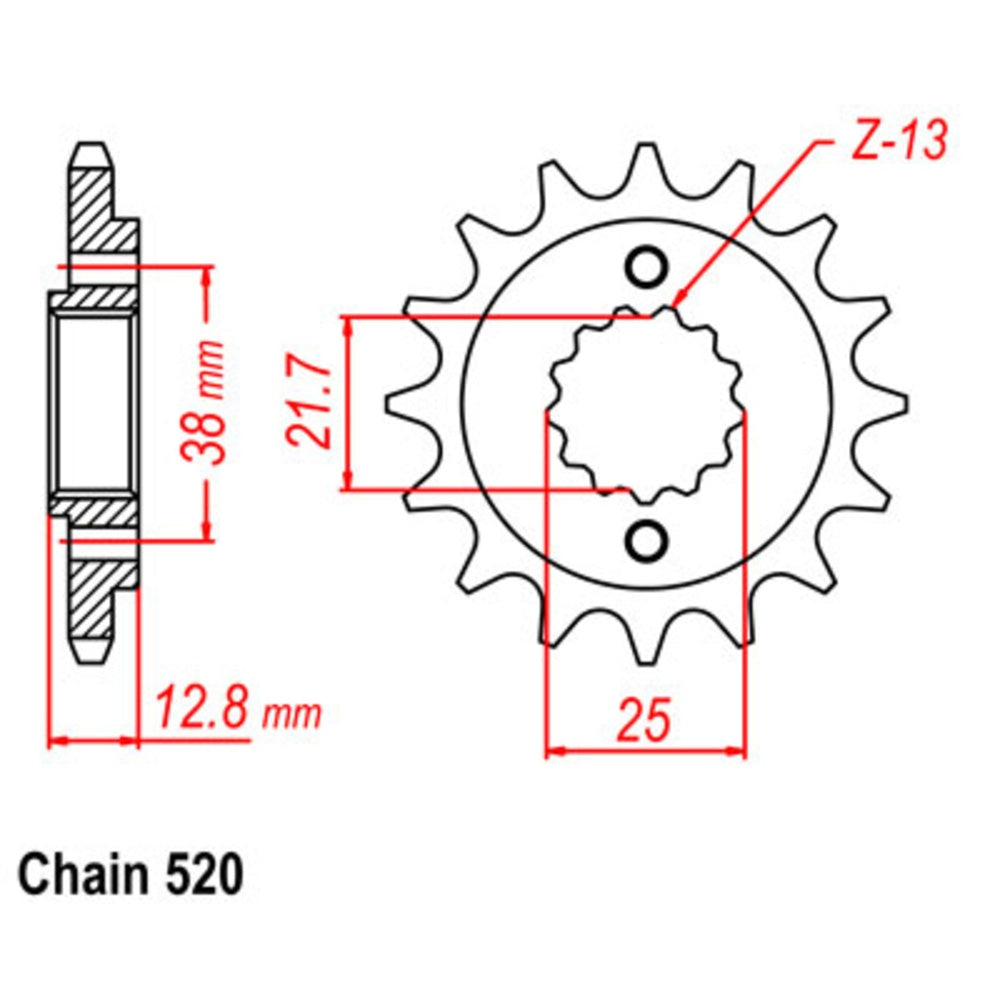 New SUPERSPROX 14T Sprocket - Front For KAWASAKI 10-163-14