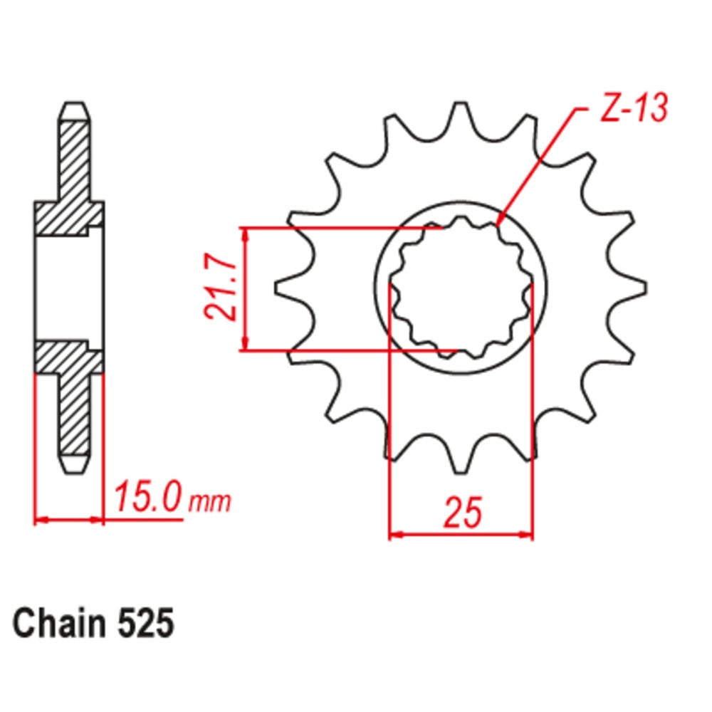 New SUPERSPROX 16T Sprocket - Front For KAWASAKI ZX-6R ZX600 10-228-16