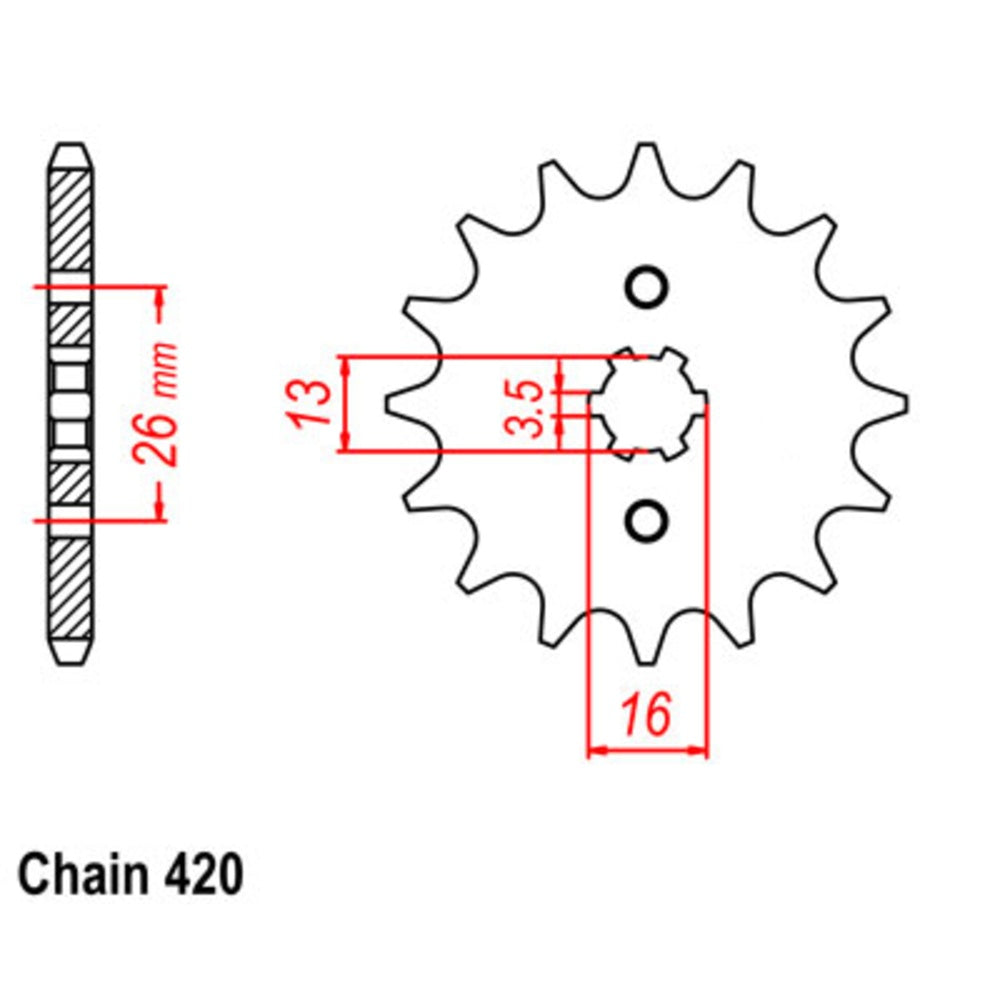 New SUPERSPROX 15T Sprocket - Front For KAWASAKI KDX50, KSF50, KFX50 10-257-15