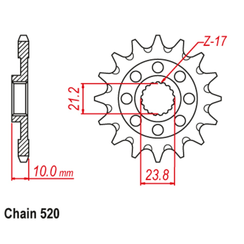 New SUPERSPROX 12T Sprocket - Front For SUZUKI RM-Z450 10-28H-12