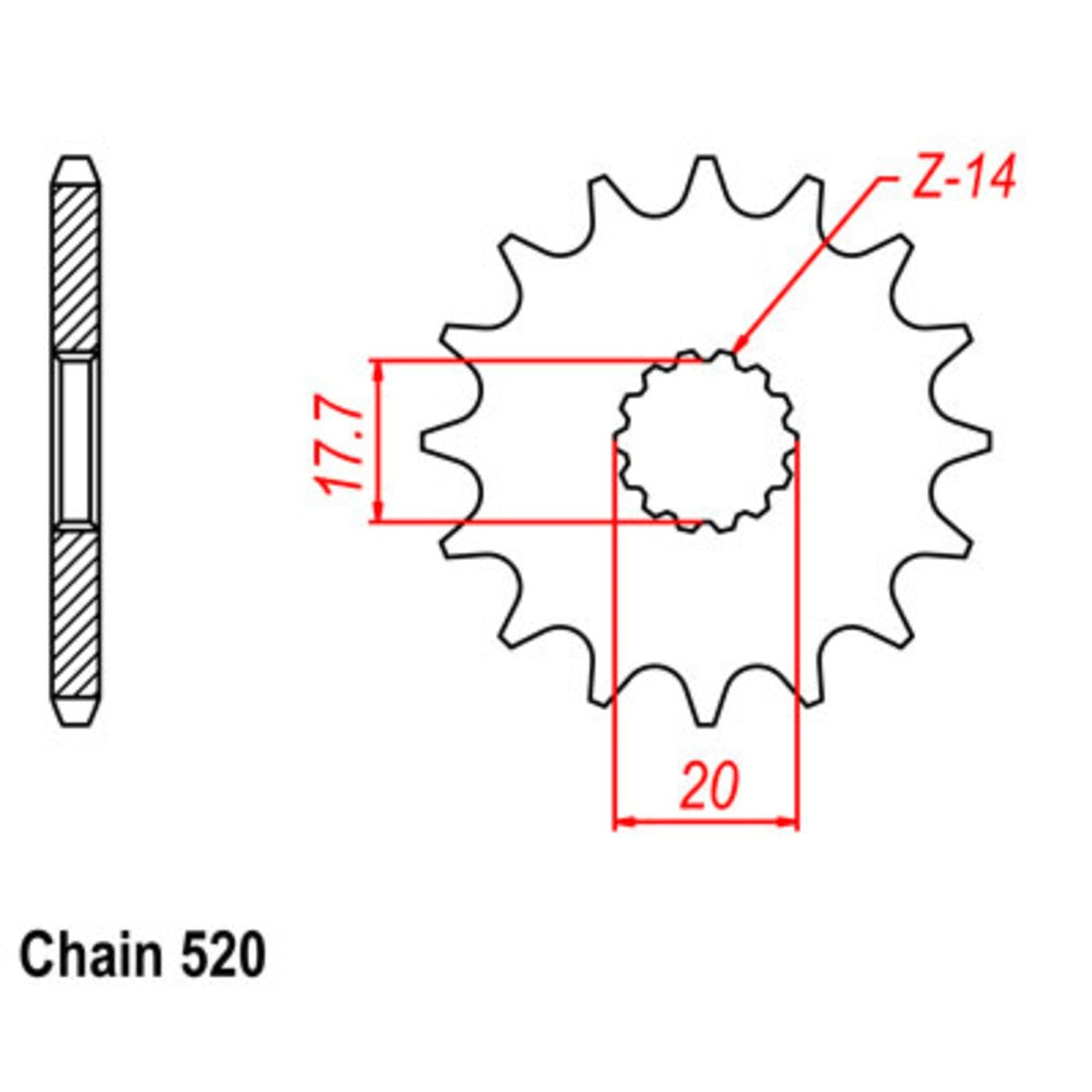 New SUPERSPROX 13T Sprocket - Front For GAS-GAS EC125 10-2HG-13