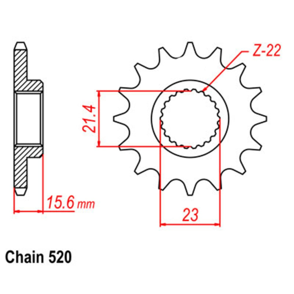 New SUPERSPROX 16T Sprocket - Front For YAMAHA 10-2NX-16