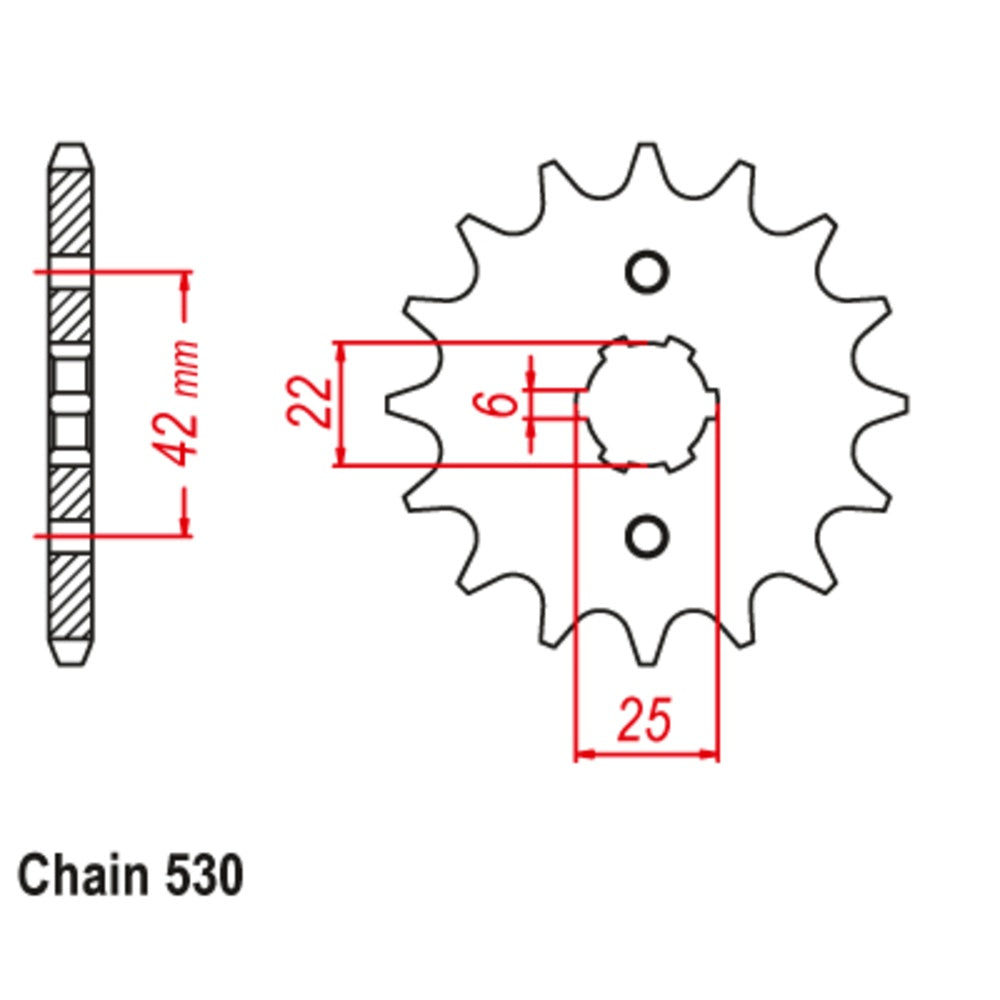 New SUPERSPROX 17T Sprocket - Front For HONDA 10-344-17