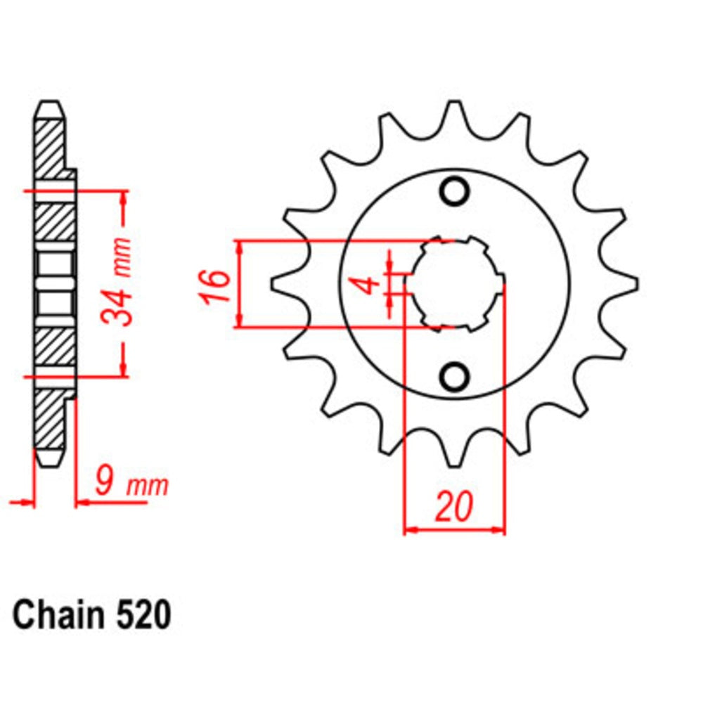 New SUPERSPROX Front Sprocket Alternate Pitch For YAMAHA 10-37F-13