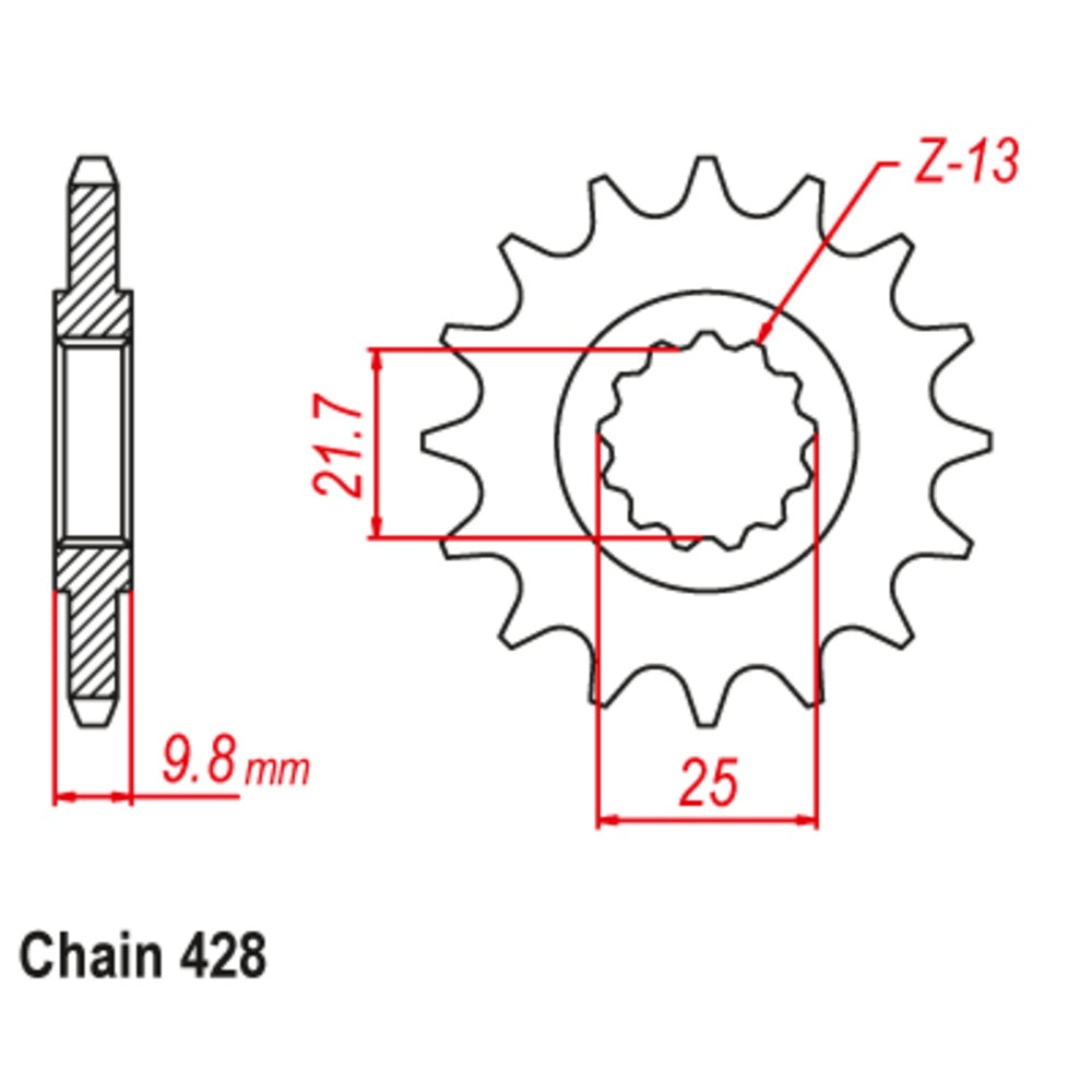New SUPERSPROX 19T Sprocket - Front For YAMAHA 10-3FH-19