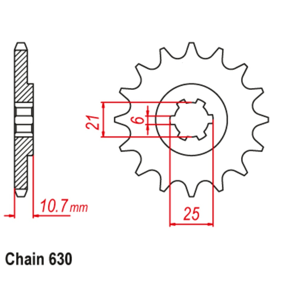 New MTX 16T Sprocket - Front For HONDA CB750K, CB750, CB750F 10-405-16