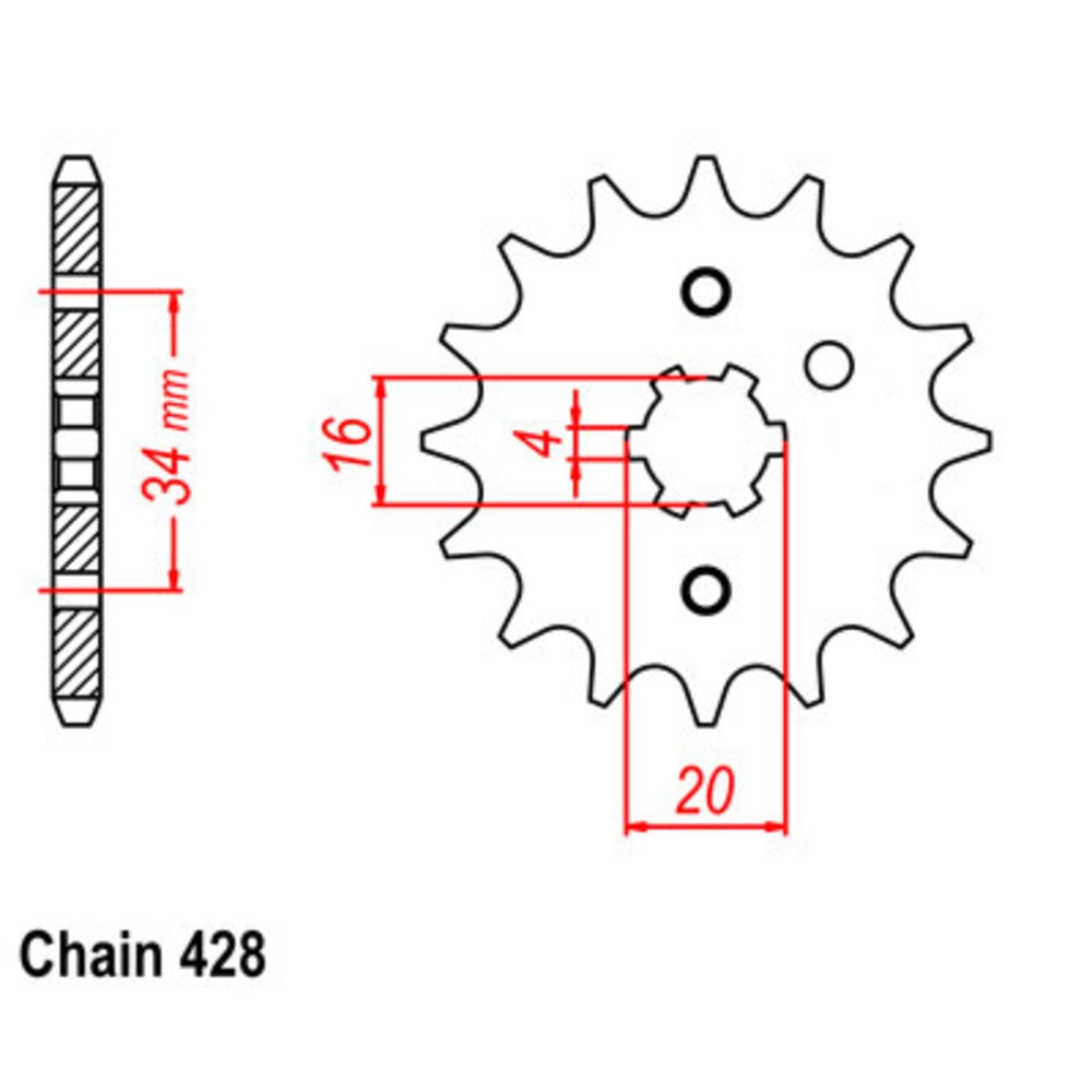 New SUPERSPROX 12T Sprocket - Front For HONDA, SUZUKI, YAMAHA 10-459-12