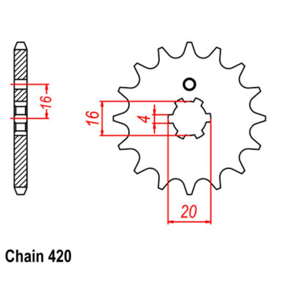 New SUPERSPROX 12T Sprocket - Front For SUZUKI RM60, RM100, RM65 10-517-12