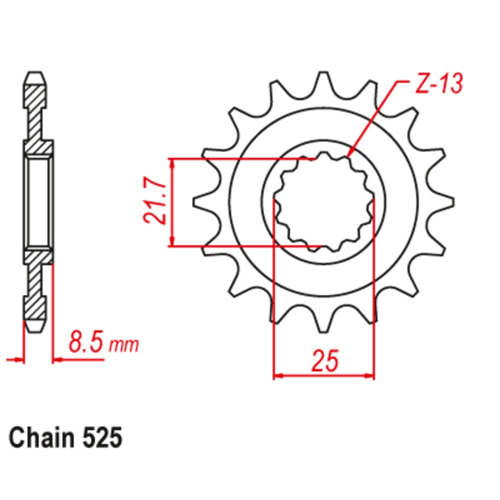 New SUPERSPROX 16T Sprocket - Front For KAWASAKI 10-537-16