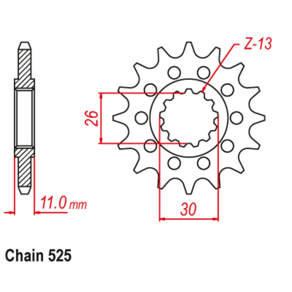 New SUPERSPROX 16T Sprocket - Front For YAMAHA 10-591-16