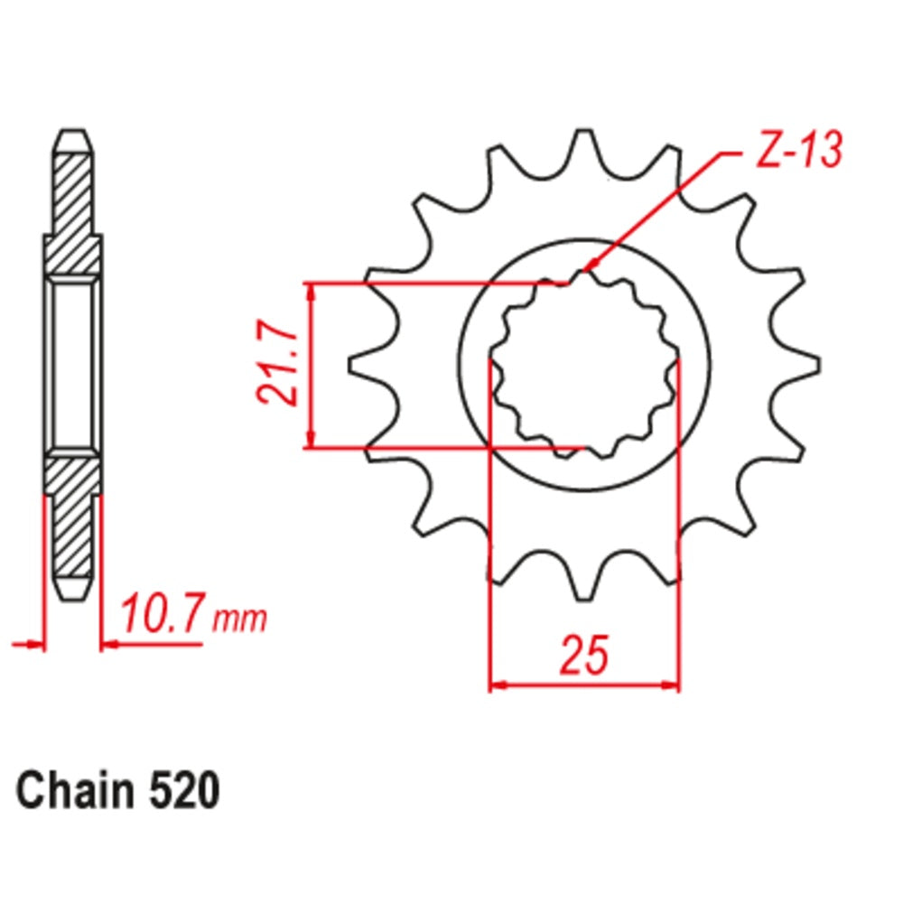 New SUPERSPROX 16T Sprocket - Front For YAMAHA XJ6N, FZ6R, XJ6S 10-595-16