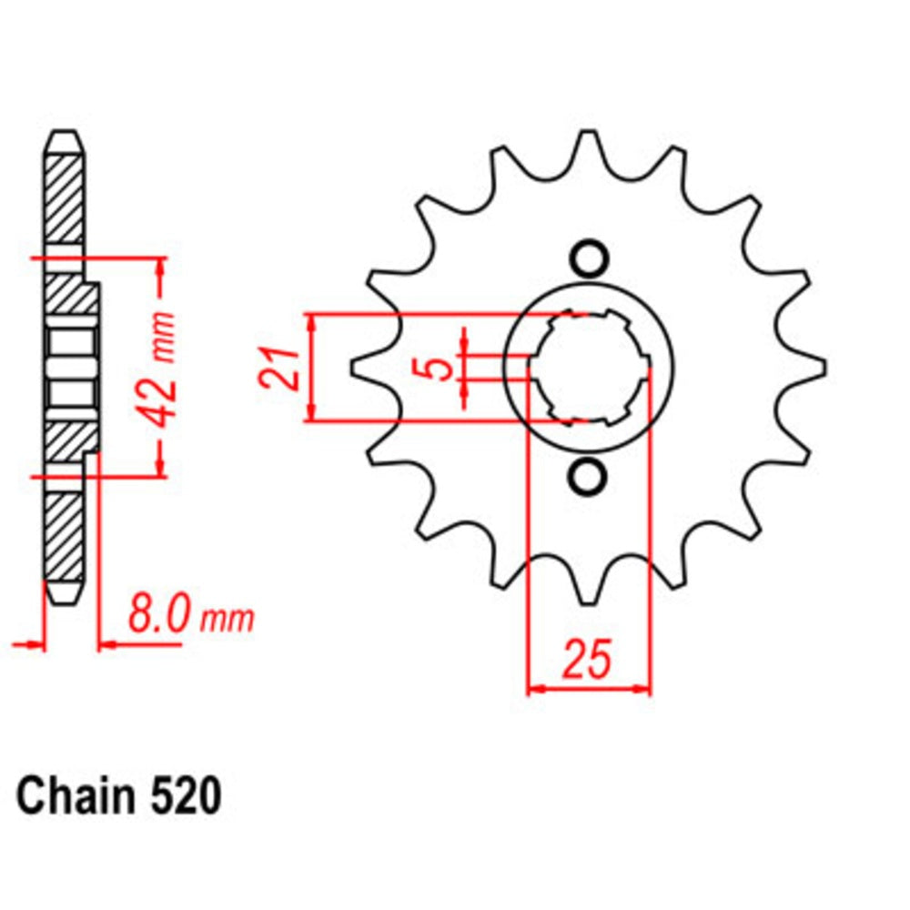 New SUPERSPROX Front Sprocket Alternate Pitch For YAMAHA XT350 10-5Y1-13