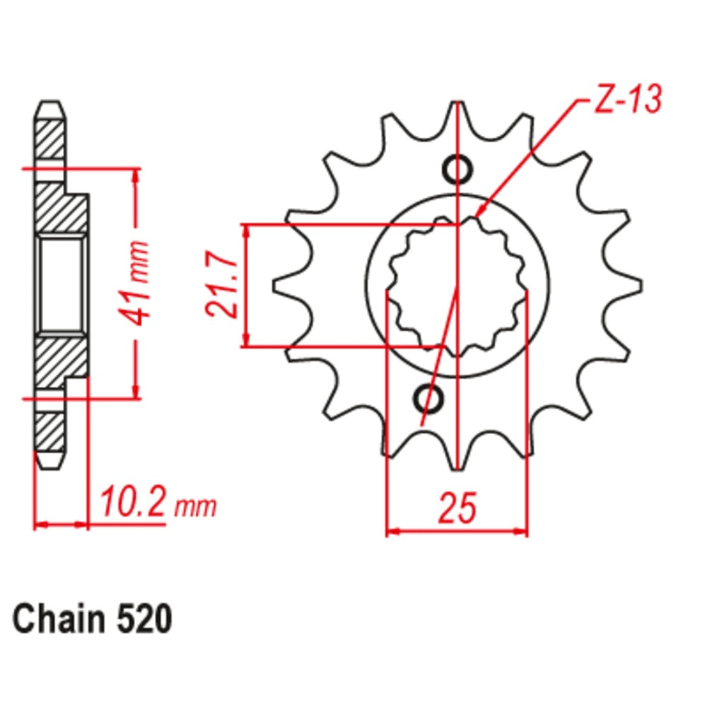 New SUPERSPROX 16T Sprocket - Front For DERBI 659 MULHACEN CAFE 10-9MN-16