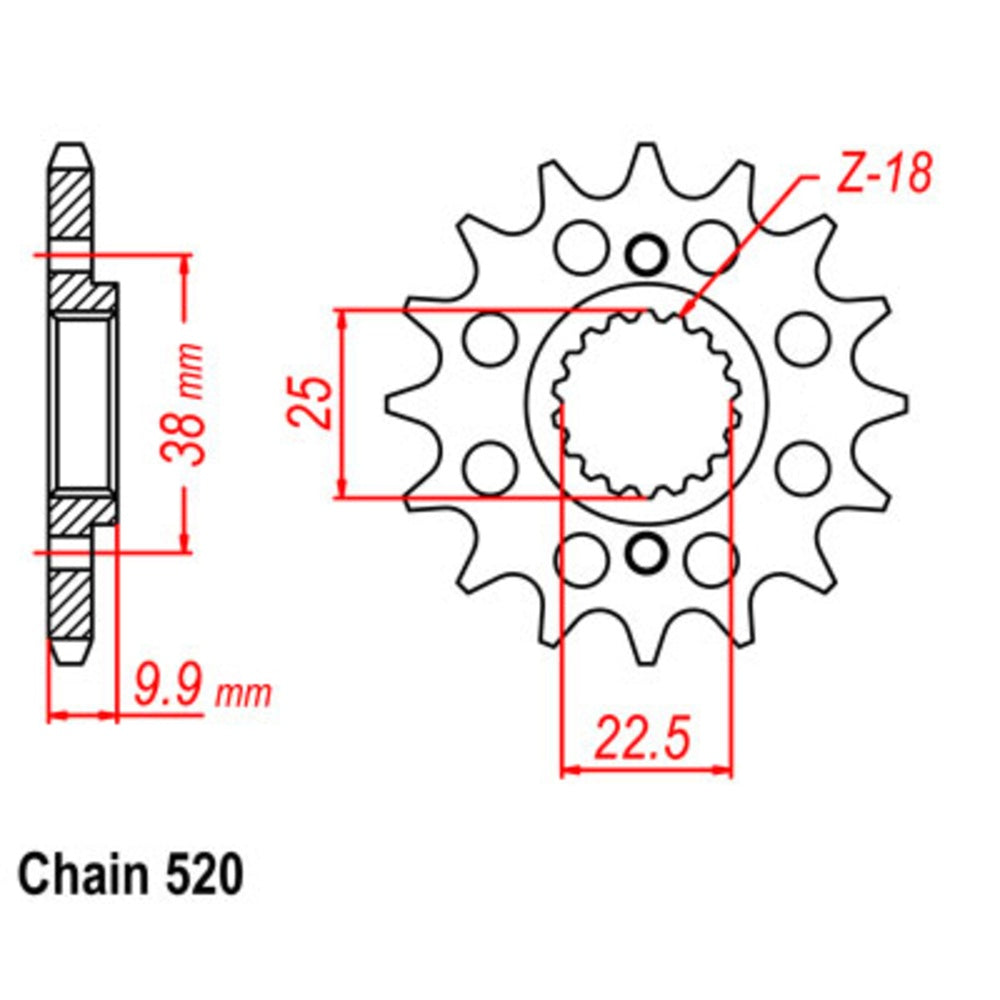 New SUPERSPROX 14T Sprocket - Front For HUSQVARNA 10-BM3-14