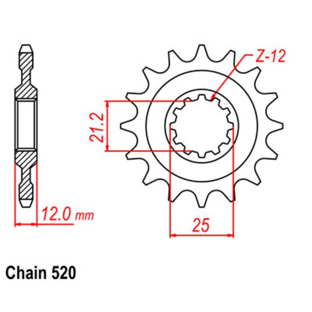 New SUPERSPROX 14T Sprocket - Front For HUSABERG, HUSQVARNA, VOR 10-HQ1-14