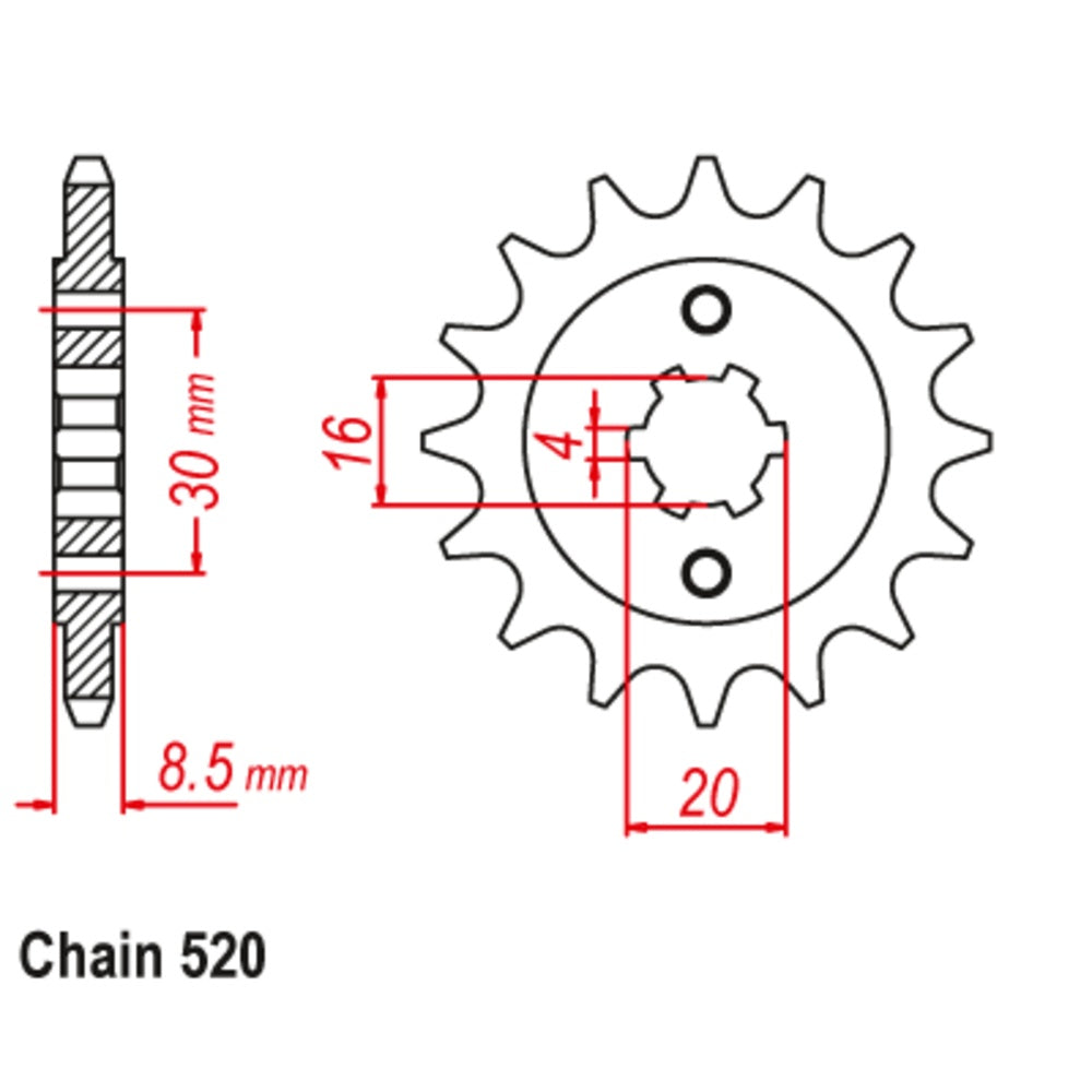 New SUPERSPROX 12T Sprocket - Front For HUSQVARNA WR240, WR125, CR125 10-HQ2-12