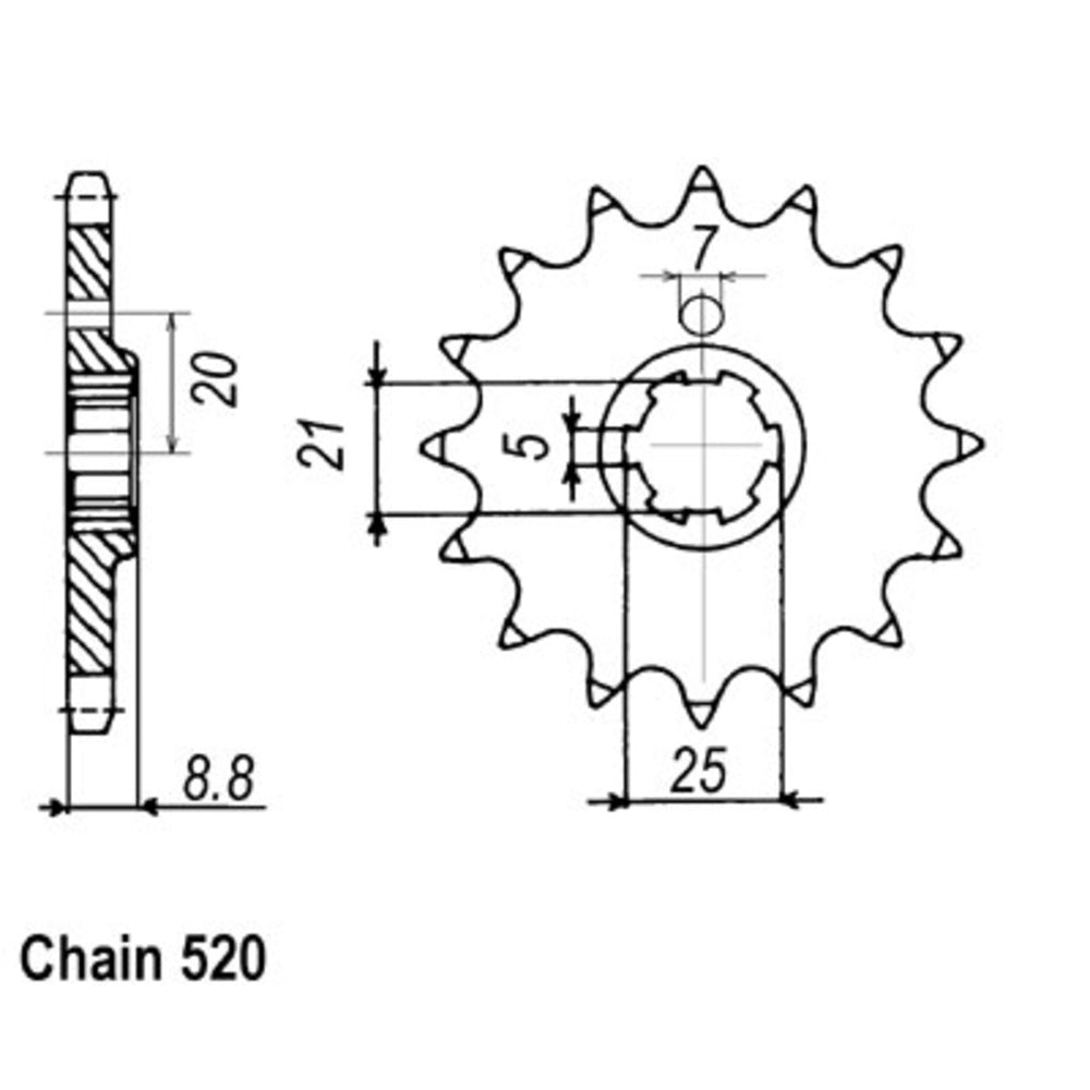 New SUPERSPROX 14T Sprocket - Front For HUSQVARNA 10-HQ3-14