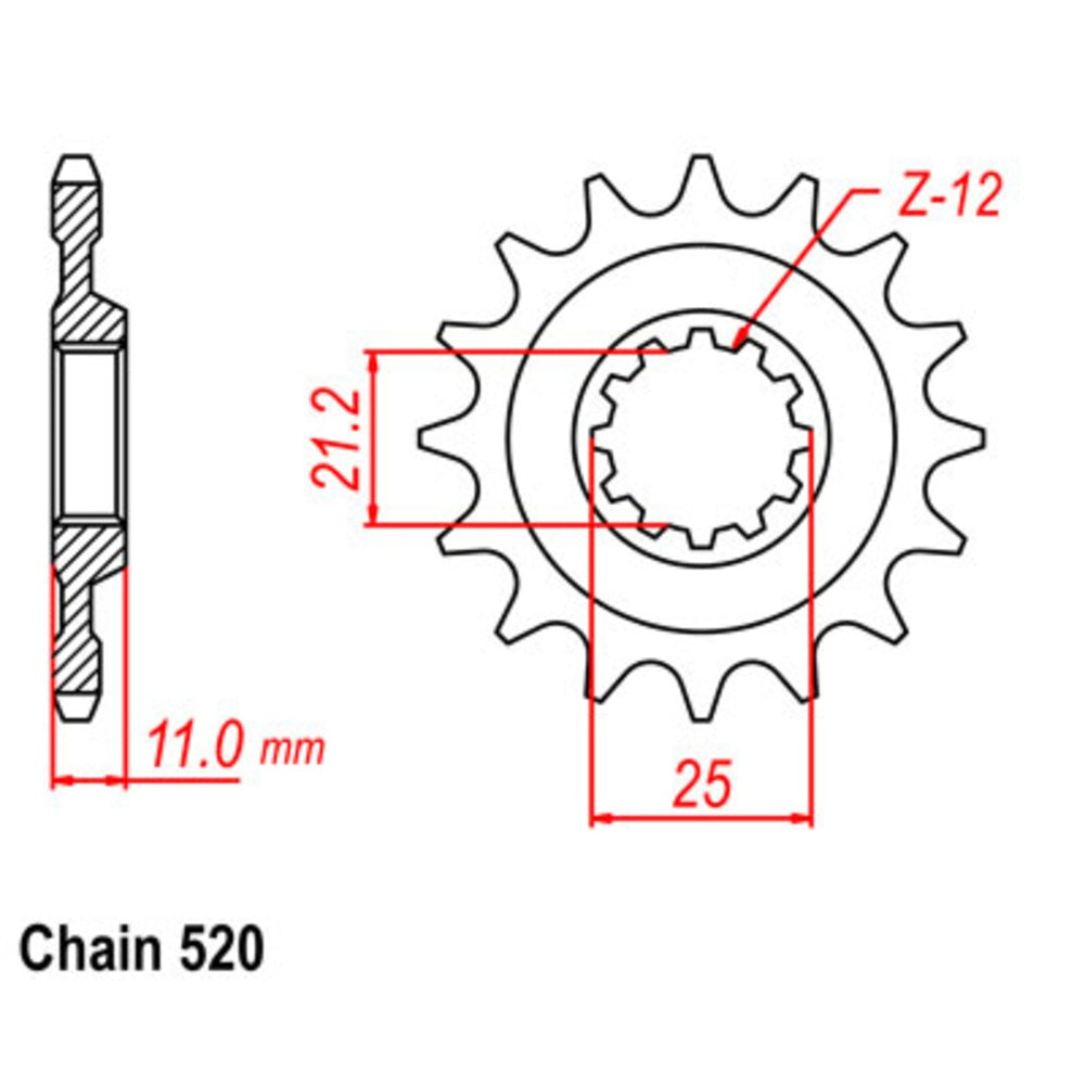 New SUPERSPROX 15T Sprocket - Front For HUSQVARNA 10-HQ5-15