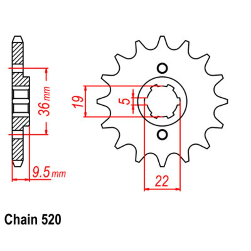 New SUPERSPROX 14T Sprocket - Front For HONDA 10-KA4-14