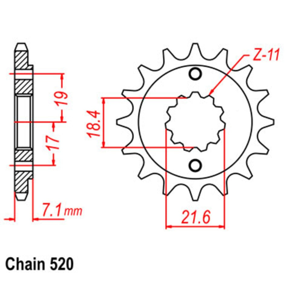 New SUPERSPROX 14T Sprocket - Front For HONDA 10-KCZ-14