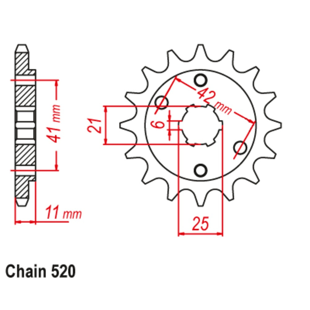 New SUPERSPROX 14T Sprocket - Front For HONDA VT250F 10-KE8-14